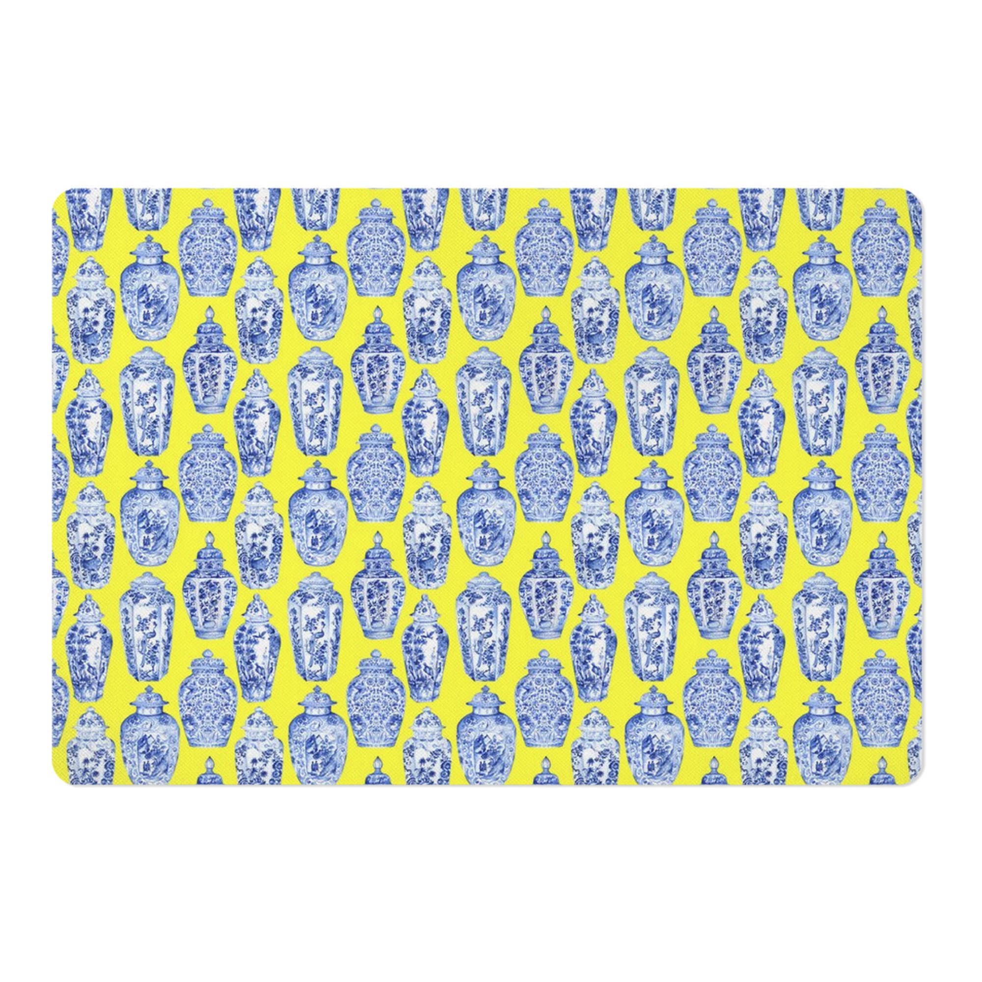 Aliza Darik - Wholesale Pet Food Mat - Dog - Pet Placemat, Chinoiserie, Blue, White, Yellow1
