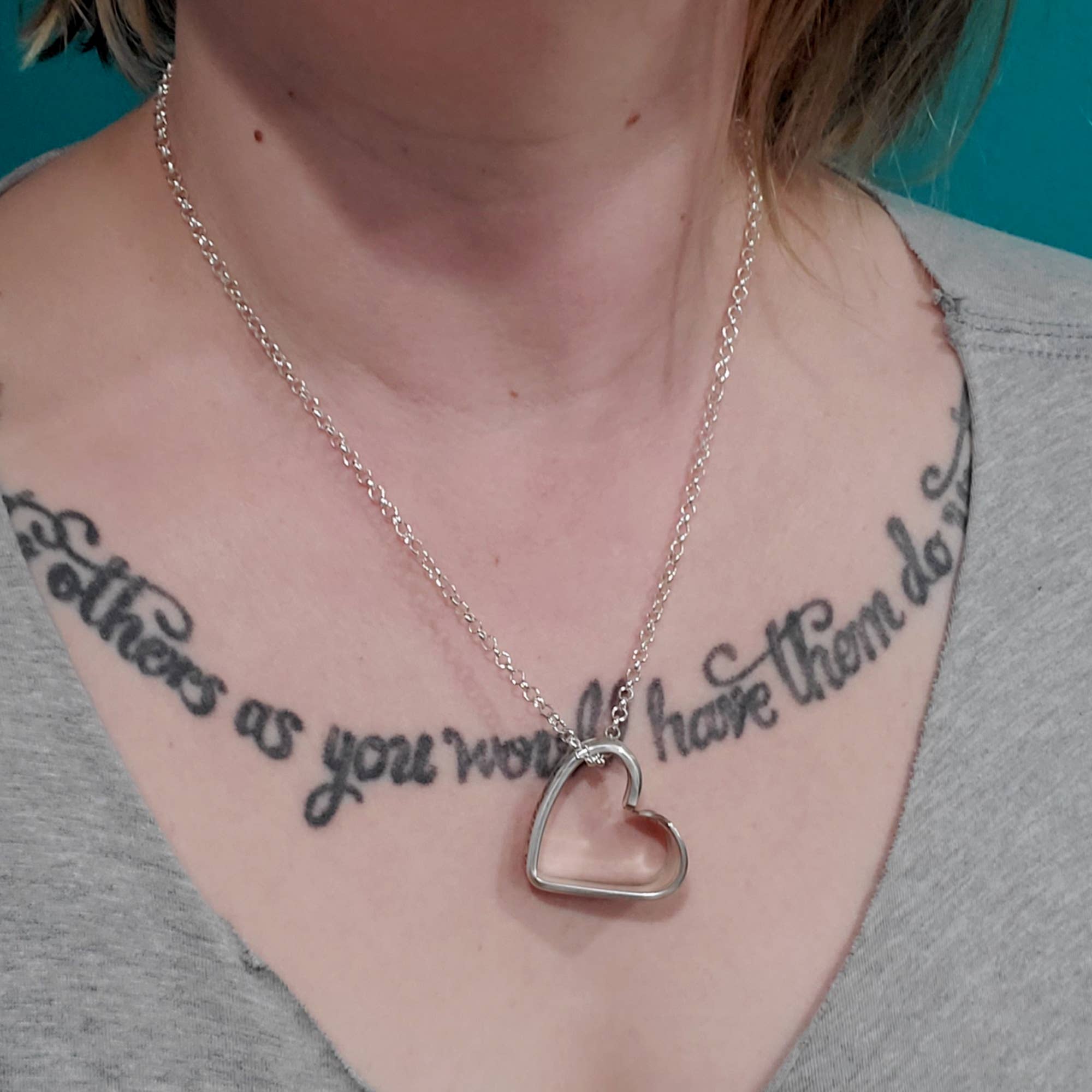 Midnight Jo - Wholesale Pendant/Charm Necklace - Mixed Bag Upcycled Spoon Open Heart Necklace Ready to Ship7