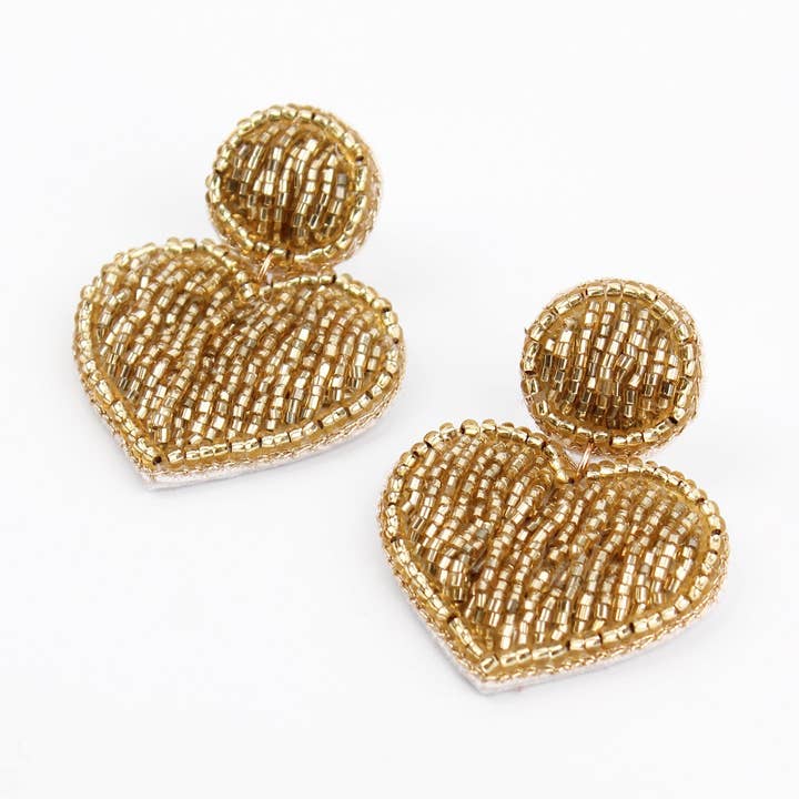 My Doris – wholesale Dangle earrings – GOLD HEART DROP EARRINGS0