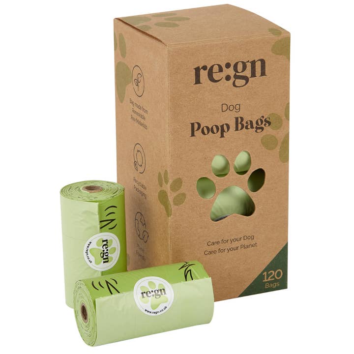 Re:gn - Wholesale Pet Poop Bag - Re:gn Compostable Dog Poop Bags – 120 Bags per Pack