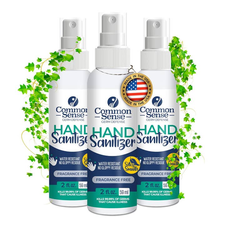 Common Sense - Vente Désinfectants pour les mains - Spray désinfectant pour les mains, 2 oz, format voyage, paquet de 3