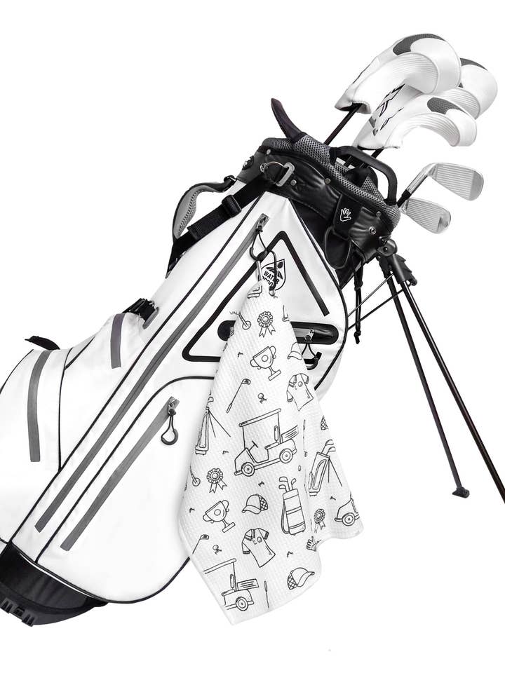 Golf Doodles Microfiber Golf Towel - Set of 2 for wholesale by Playing It Forward