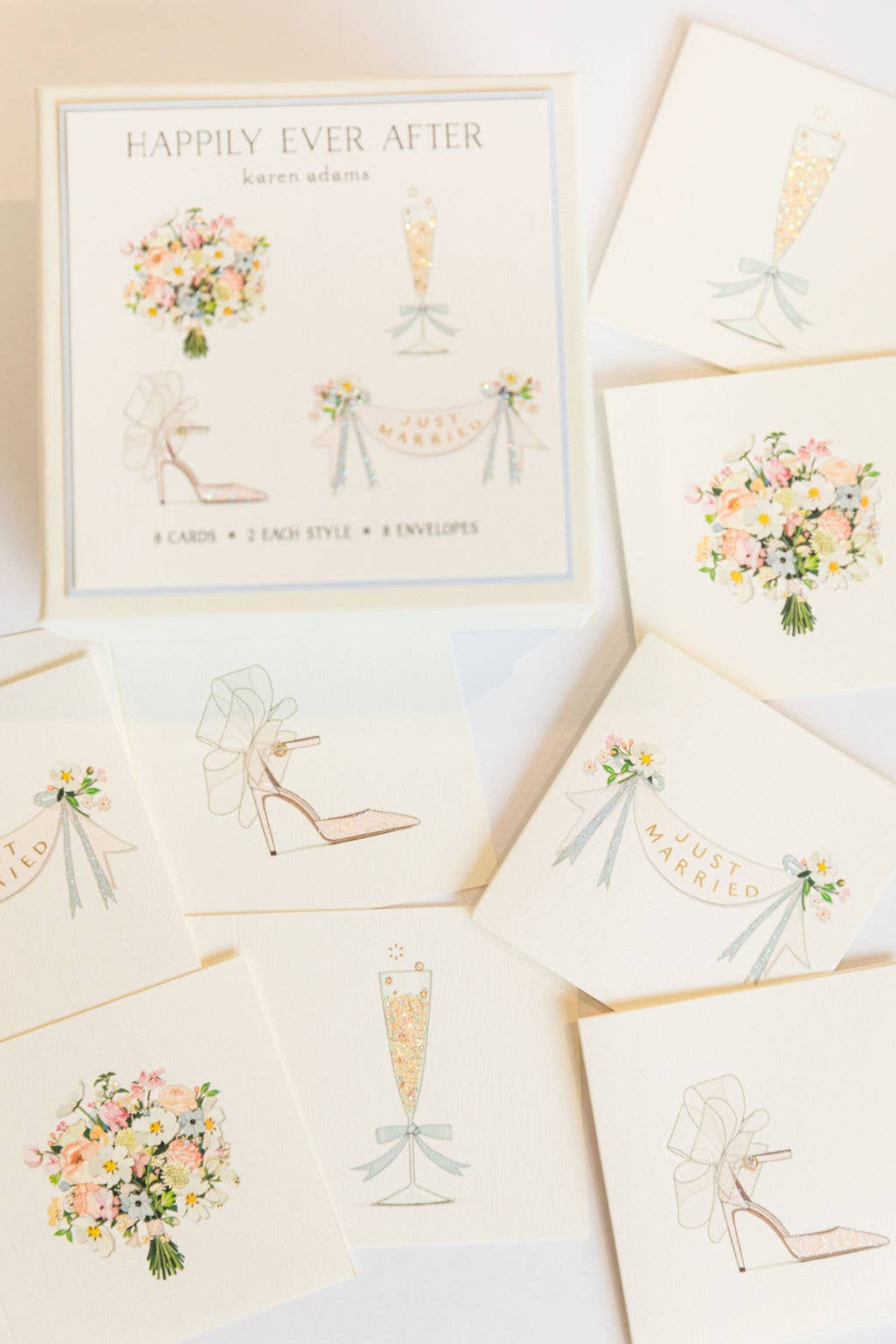 Karen Adams Designs - Wholesale Wedding Card - Just Married Individual Gift Enclosure2