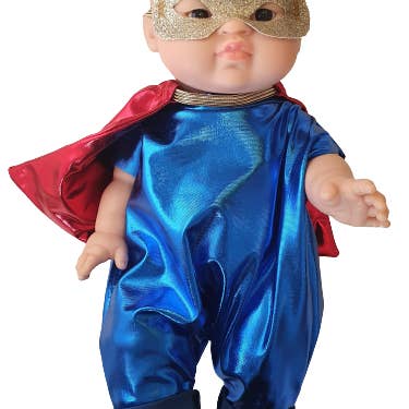 Blue Red Cape Super Hero Costume for wholesale by Maman Poule et Papa Coq