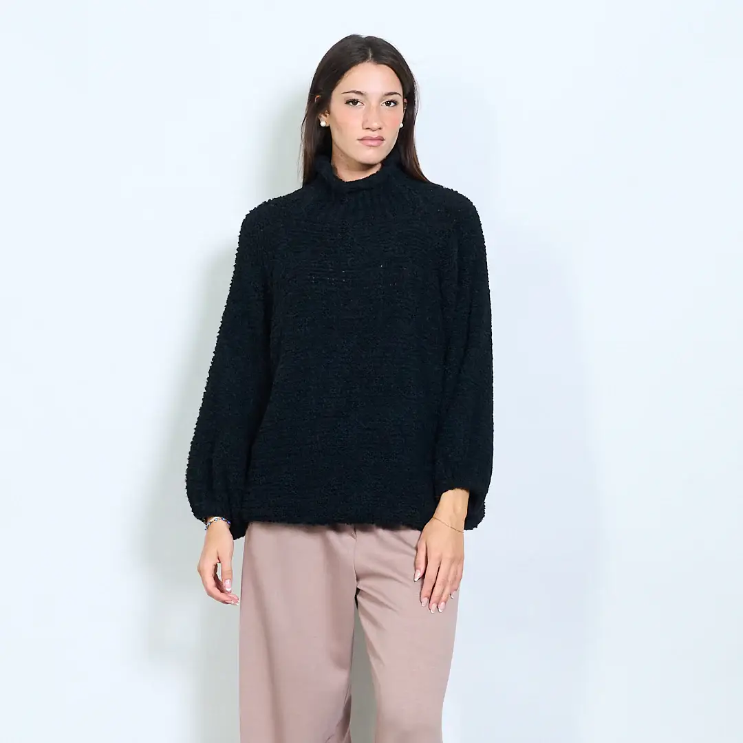 AMELÉ - Vente Pull en maille – femme - Pull douillet avec col doux5