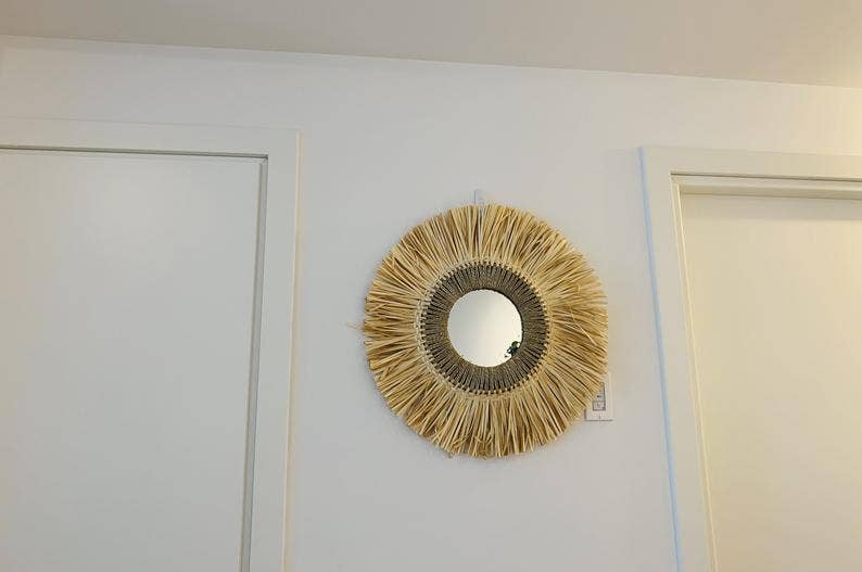 Coucou Bamboo - Wholesale Wall Mirror - 60cm Woven Natural Grass Round Mirror1