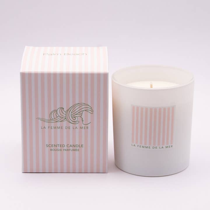 PALM BEACH CANDLE "Navigate with grace" for wholesale by La Femme de La Mer