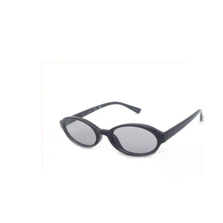 Oval Black Sunglasses in Black for wholesale by V by Vye Eyewear