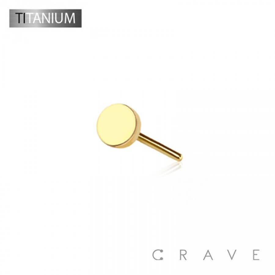 CRAVE - Wholesale Single Earring - IMPLANT GRADE TITANIUM THREADLESS PUSH IN PLAIN DISC TOP0