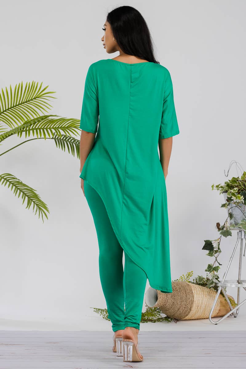 H&H Fashion Inc. - Venta al por mayor Conjuntos de top y pantalón (NO para estar en casa) - Mujer - HH679R-SOLID - Juego de blusa y leggins de 2 piezas13