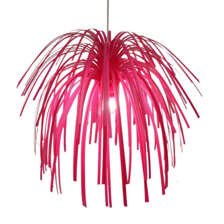 Fireworks Burst Bright Pink Pendant Lamp MCM Décor for wholesale by Zeckos