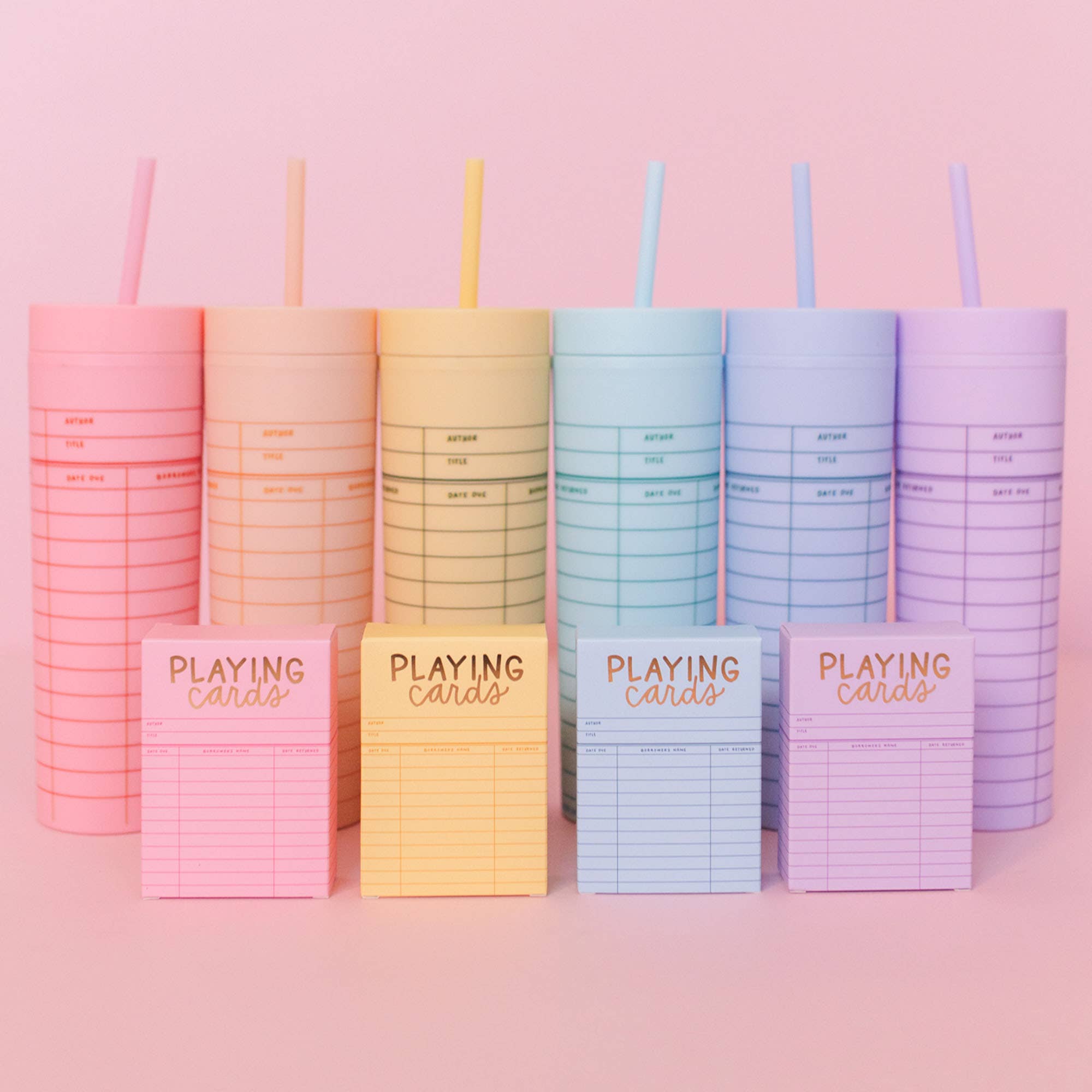 Pippi Post - Wholesale Insulated Mug/Tumbler - Yellow Library Card 16oz Tumbler4