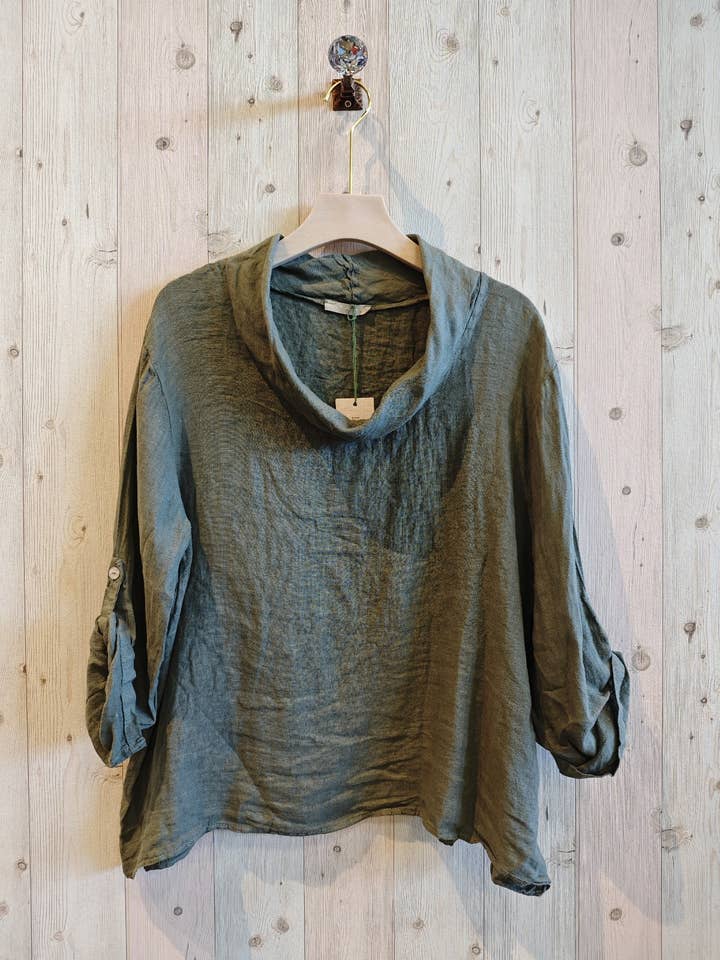 Linen & More - Wholesale Blouse - Women's - REF 10644 100% LINEN BOAT NECK BLOUSE9