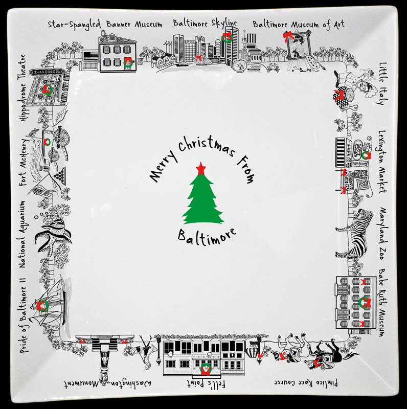 The Dish - Wholesale Dinner Plate - Baltimore Christmas Small Square0