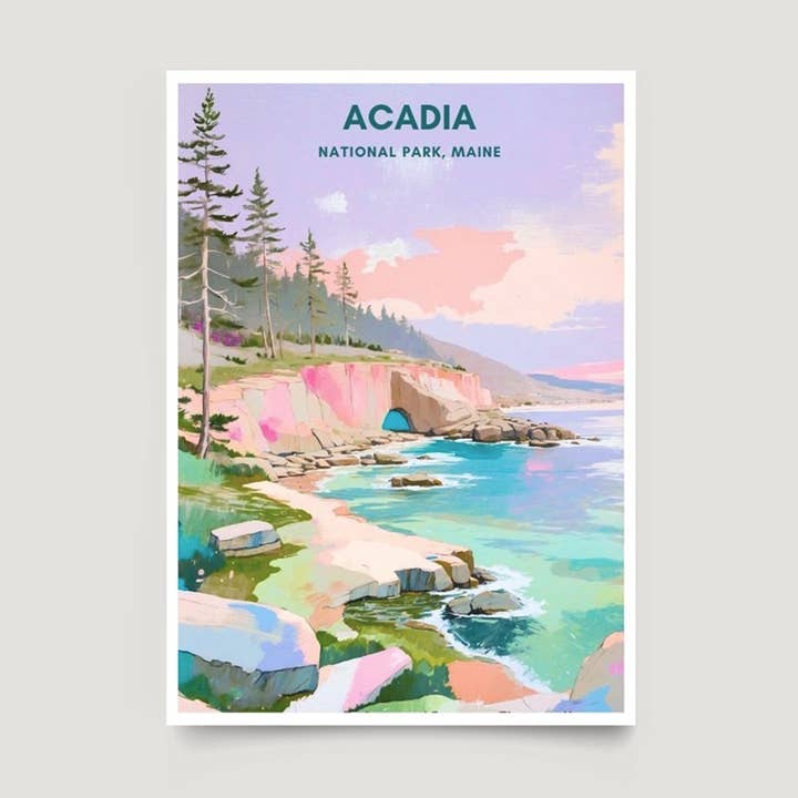 Impression du parc national de l'Acadia pour la vente par Across Our Land
