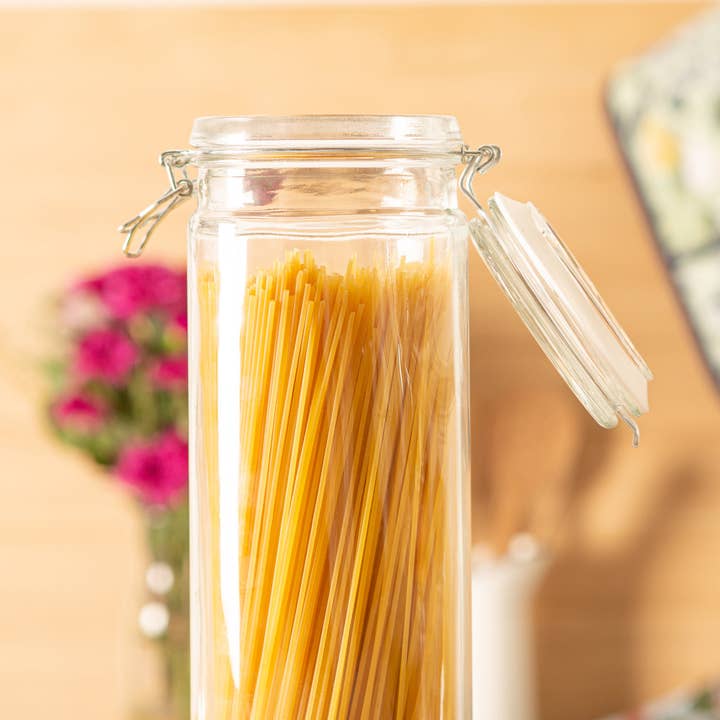 Rinkit Ltd – wholesale Burkar – Argon Porslin Glas Spagetti burk - 2 liter - vit sigill