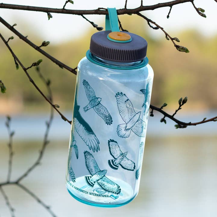 Bird Collective - Wholesale Water Bottle - Hawks in Flight Nalgene Water Bottle | Seafoam1