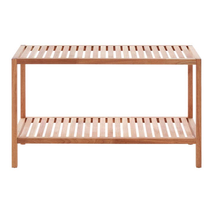 2 Tier Walnut Wood Storage Shelf for wholesale by Interiors by Premier
