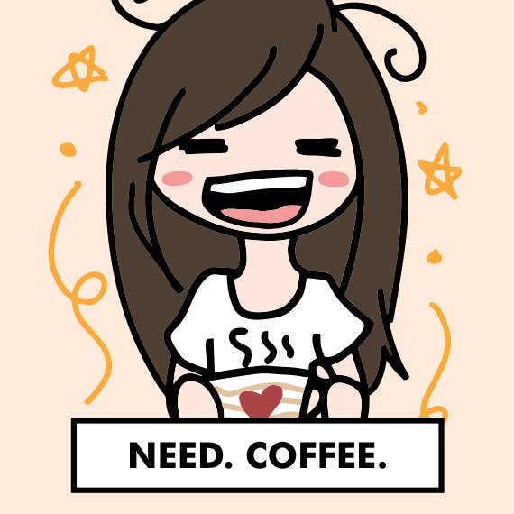 Coffee Sarah Stickers for wholesale by Stickies by C&S