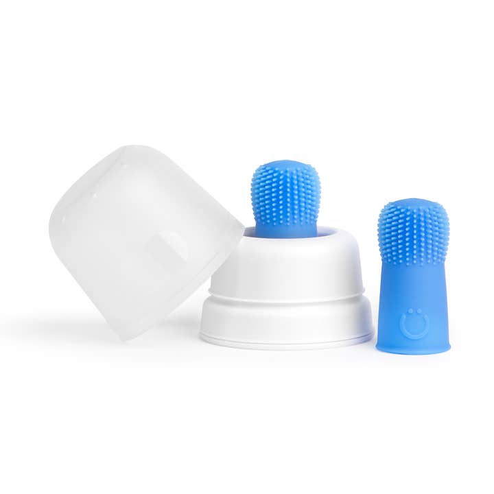 Polaris Baby Silicone Finger Toothbrush with Storage Case, 2 for wholesale by Ubbi