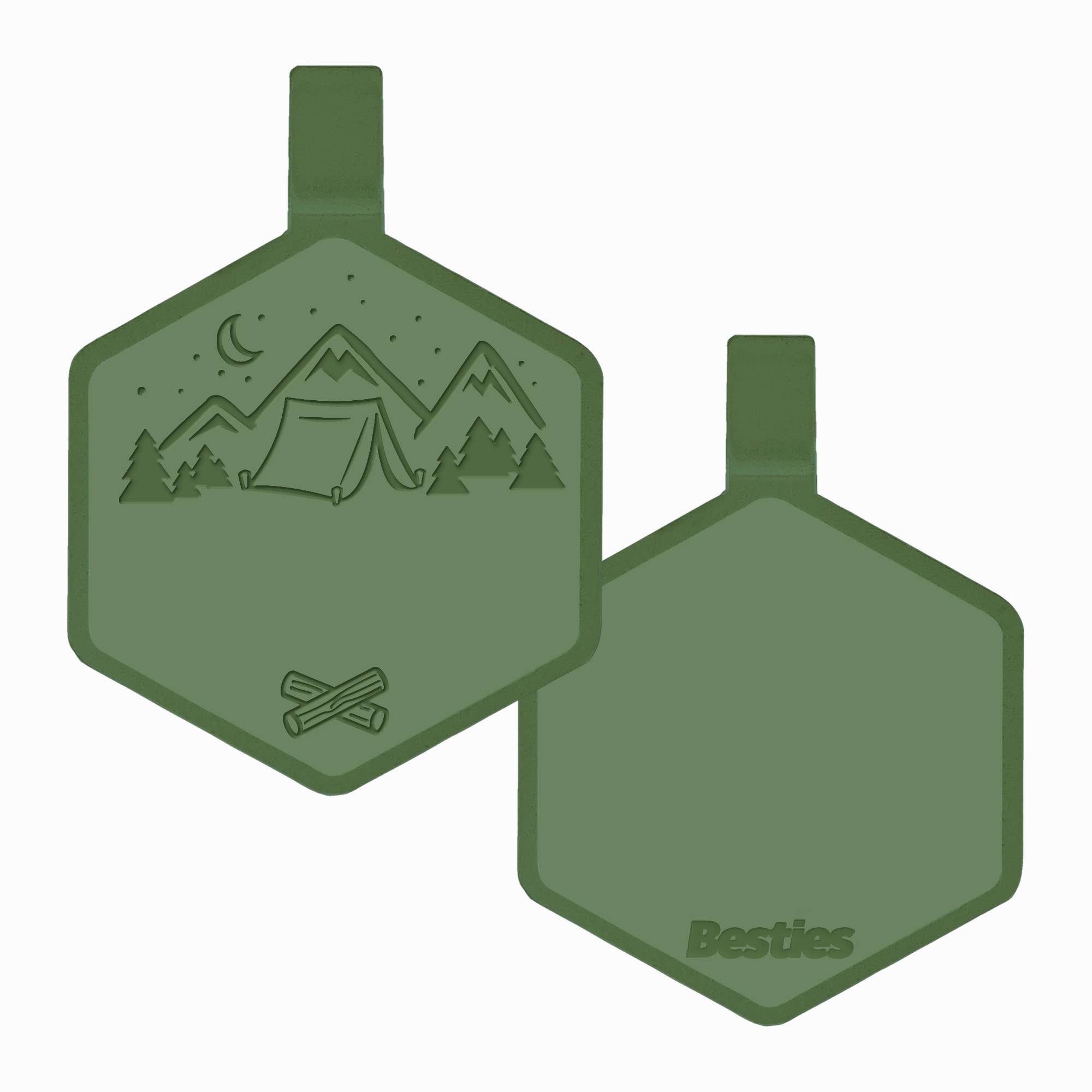 Besties Pets - Wholesale Pet Identification Tag - Dog - Happy Camper Silicone Dog ID Tag16