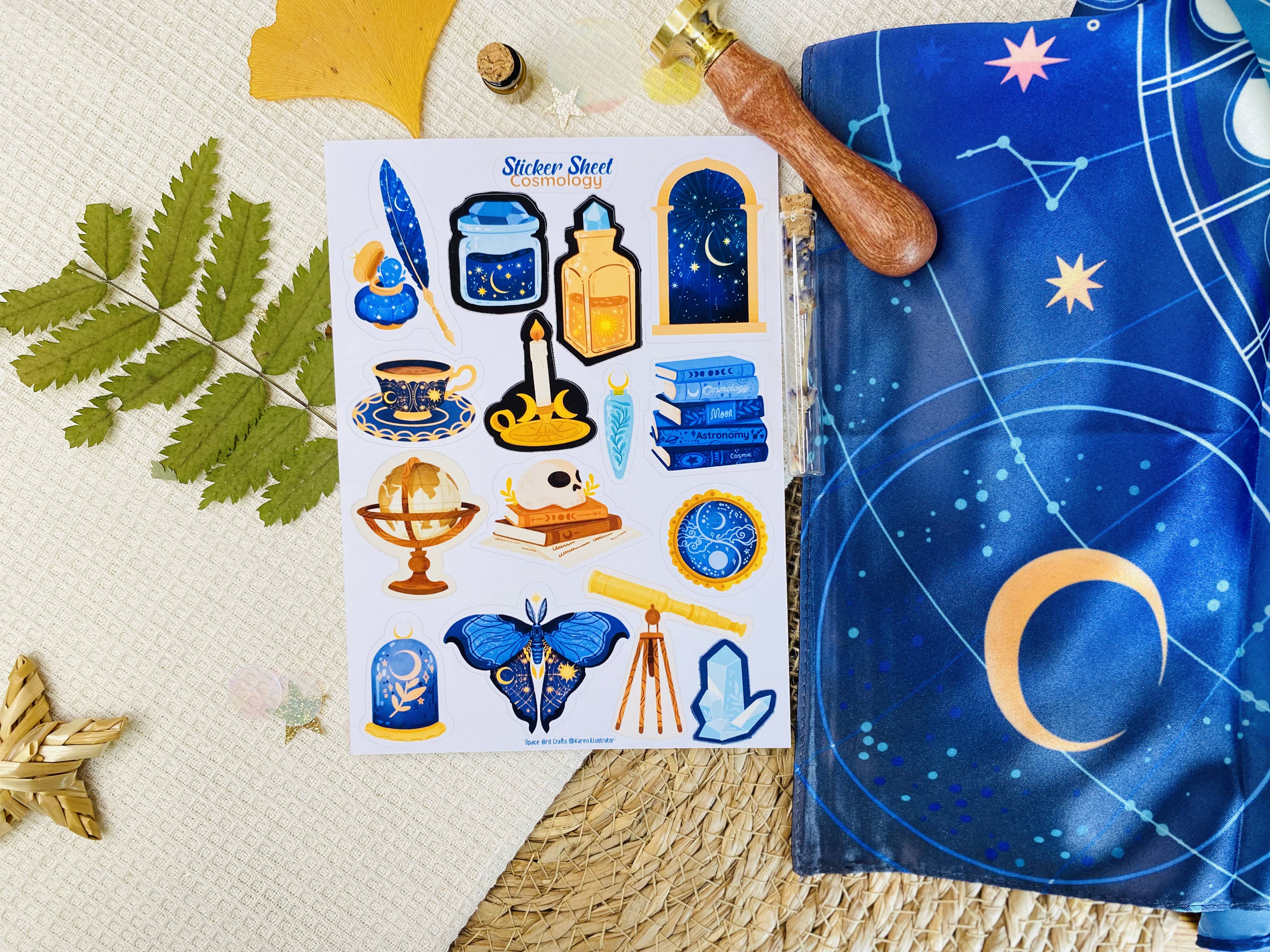 Split Moon Studios - Wholesale Sticker - Cosmology Sticker Sheet - Sticker Sheet - Bullet Journal1