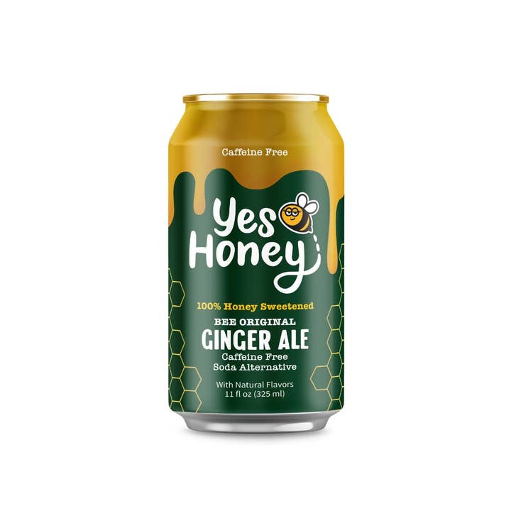 Yes Honey- 100% Honey Sweetened Soda - Ginger Ale and other Purchase Wholesale calamite personalizzate. Free Returns & Net 60 Terms on Faire trending on Faire.