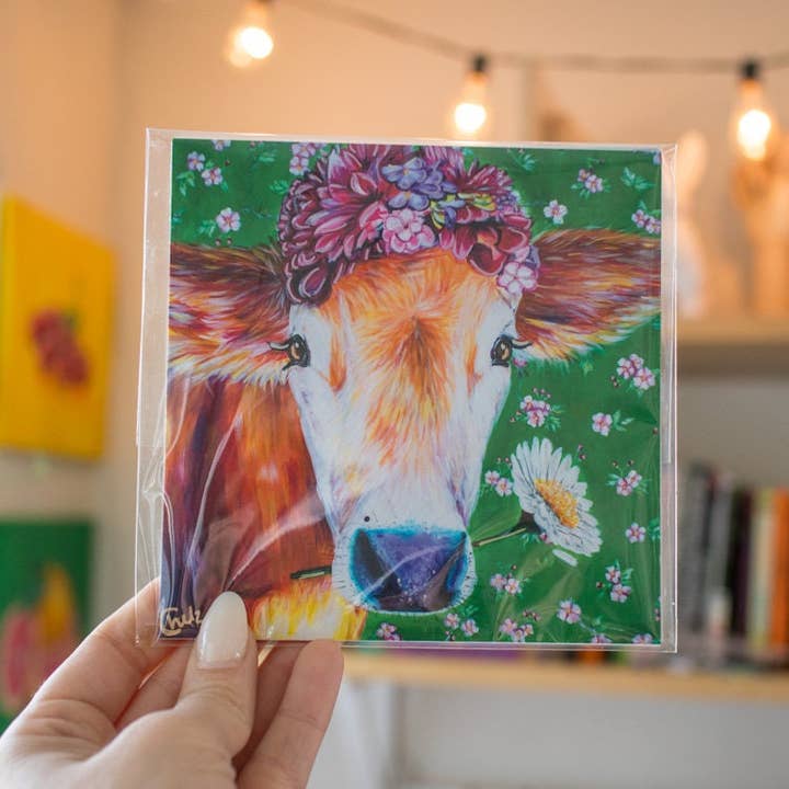 Chelzart - Vendita all'ingrosso Stampa artistica - Stampa artistica della mucca | Decorazione murale colorata della mucca6