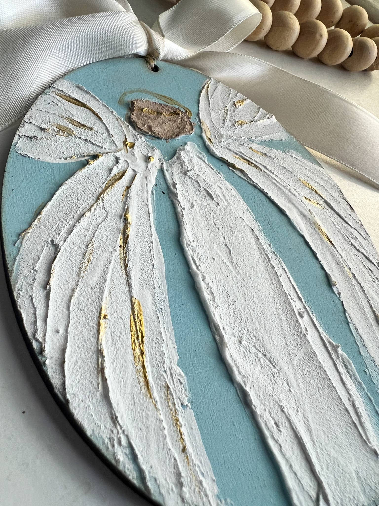 Geaux Magnolia - Wholesale Ornament - Angel Christmas Ornament Memorial Guardian Angel Blue6