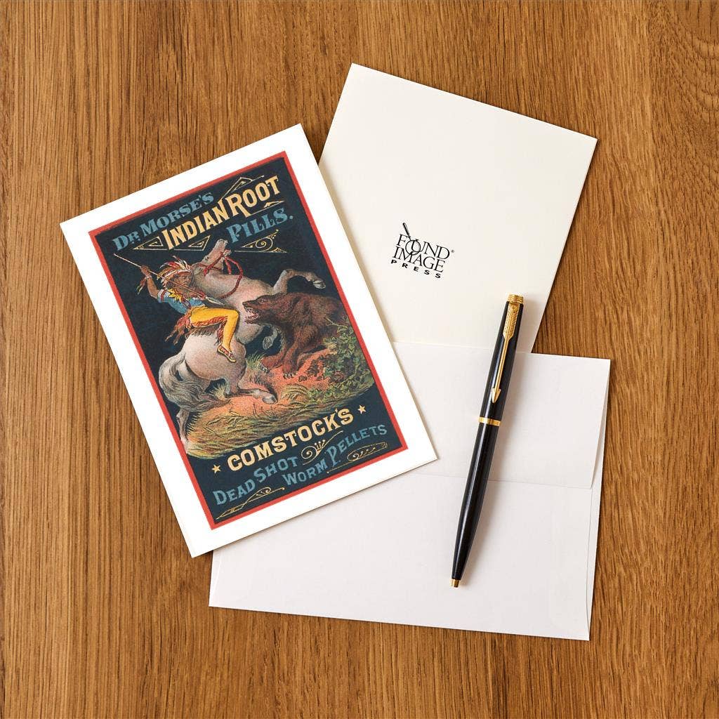 Found Image Press - Wholesale Stationery/Notecard Set - Greeting Card TC-167 Indian Root Worm Pellets1