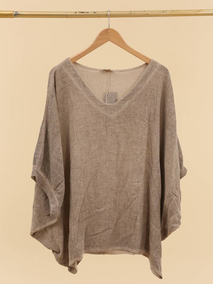 Lea & Luc - Grandes Tailles - Wholesale Tunic - Women's - Linen tunic ref 46525
