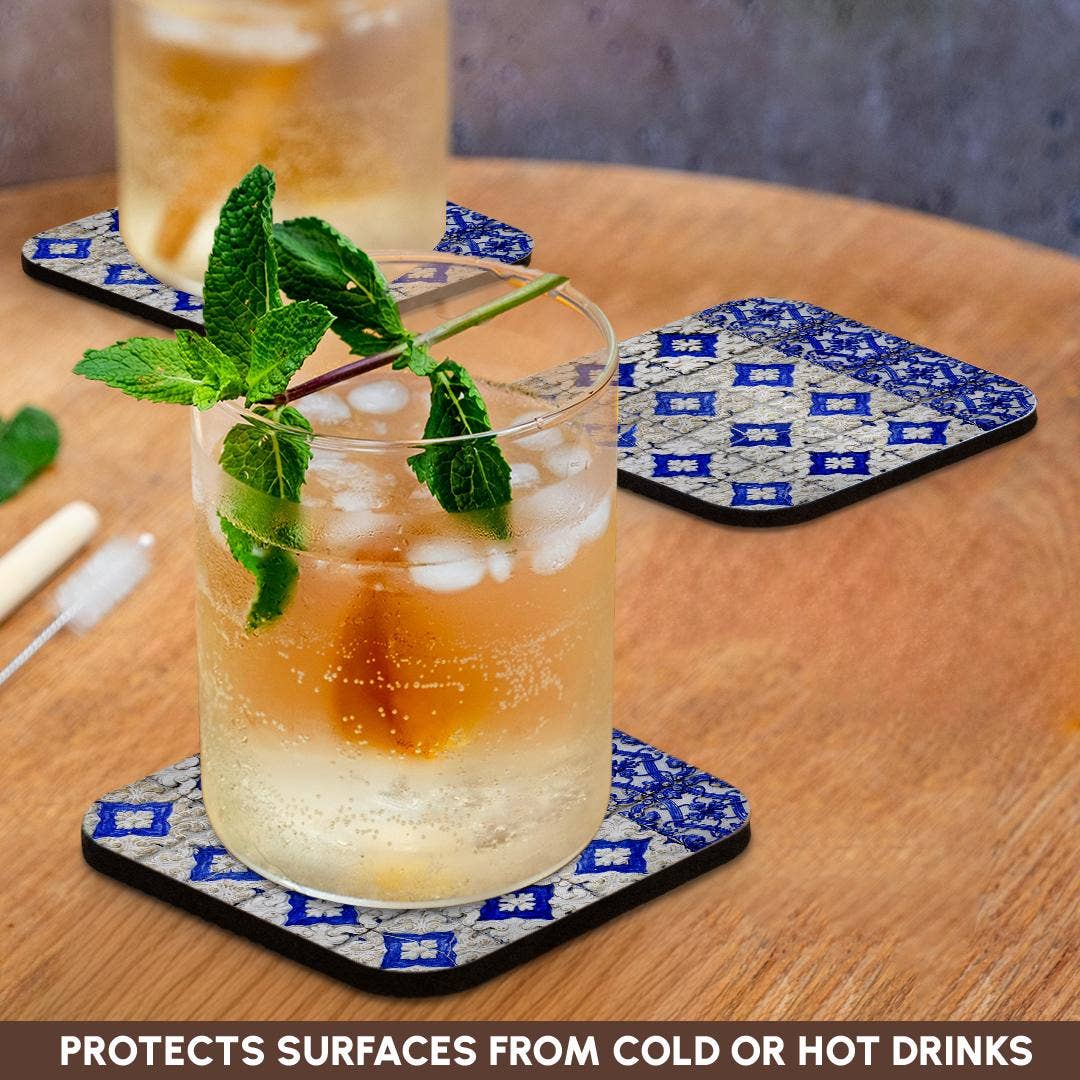 3dRose - Wholesale Koffiemok - 3dRose, Portugal, Porto, Handgeschilderde keramische tegels versieren gebouw. 2, Onderzetter9