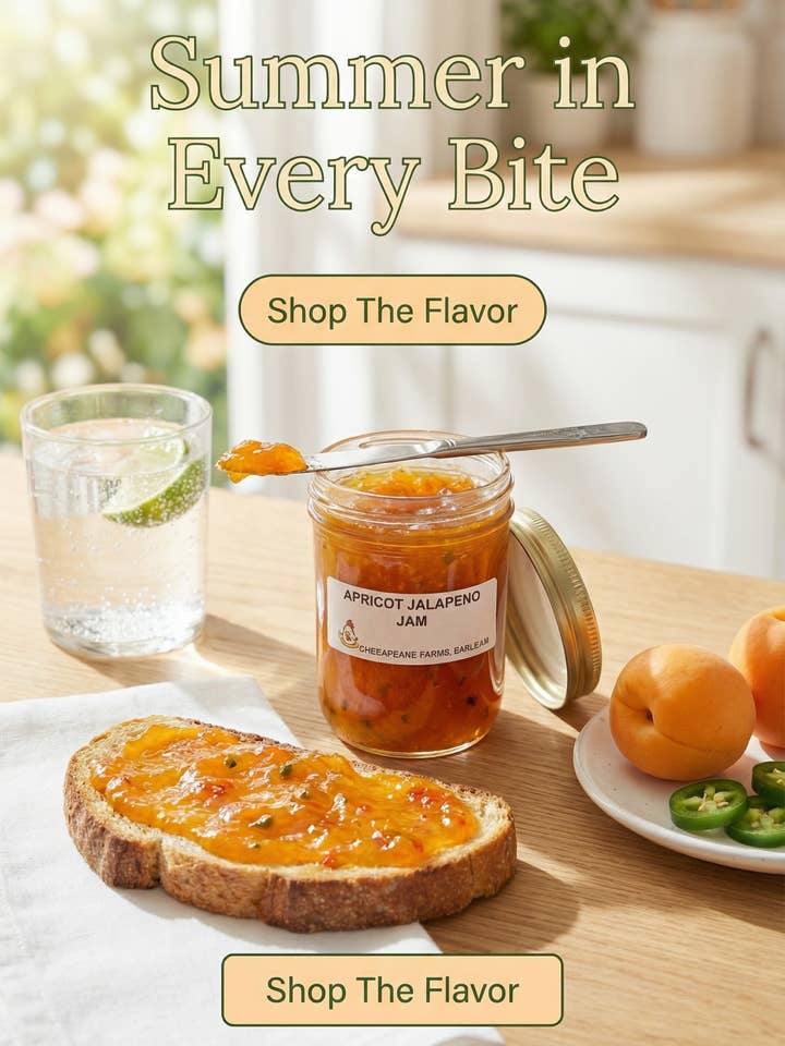 Abrikoos Jalapeño Peper Jam – Gourmet Smeerbaar, Kleine Oplage voor wholesale door Chesapeake Farms LLC