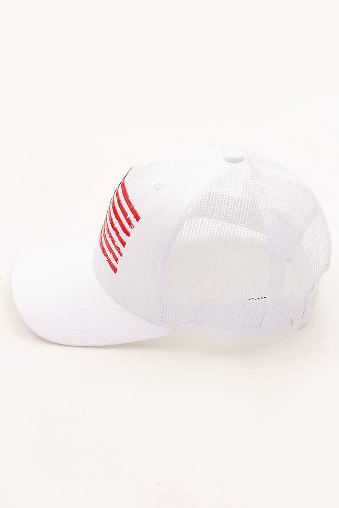 Hana – Engroshandel Trucker hat - Dame – Flad Uv Print Mesh Back American Flag Baseballkasket5