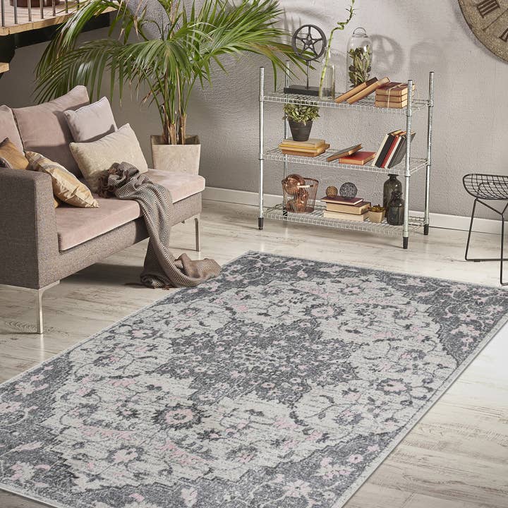 Montana Herris Gray Medallion Area RugMON88101110 for wholesale by Amer Rugs