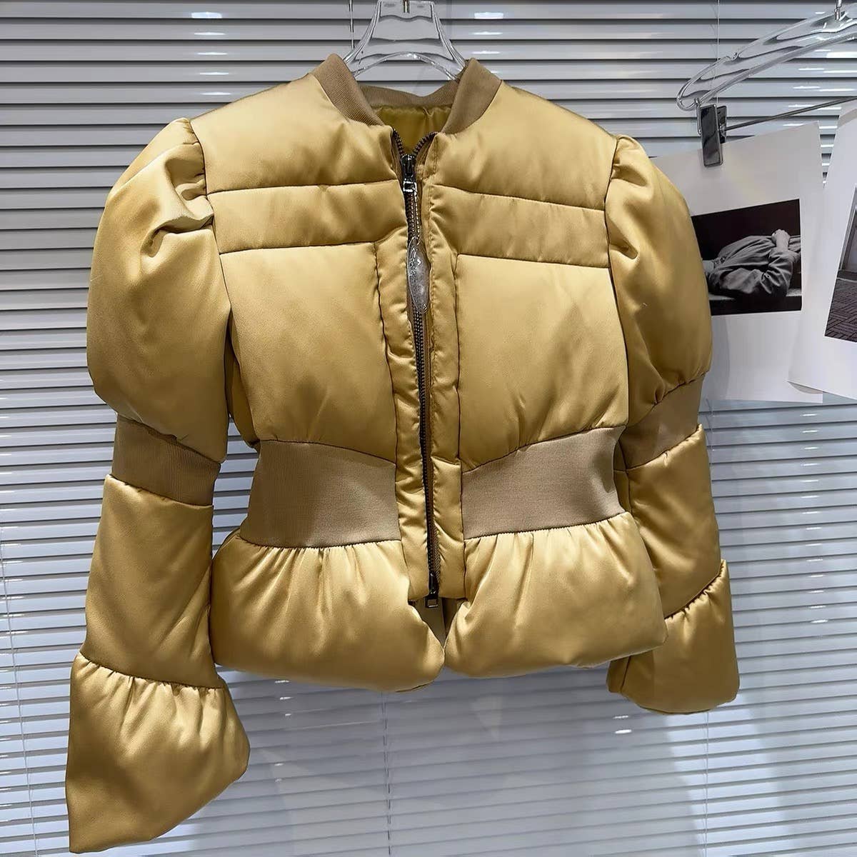 Productseeker – Puffer Jacket - Mulher por atacado – JK97 Casaco Quente de Cintura com Rosca Chic para Mulher8