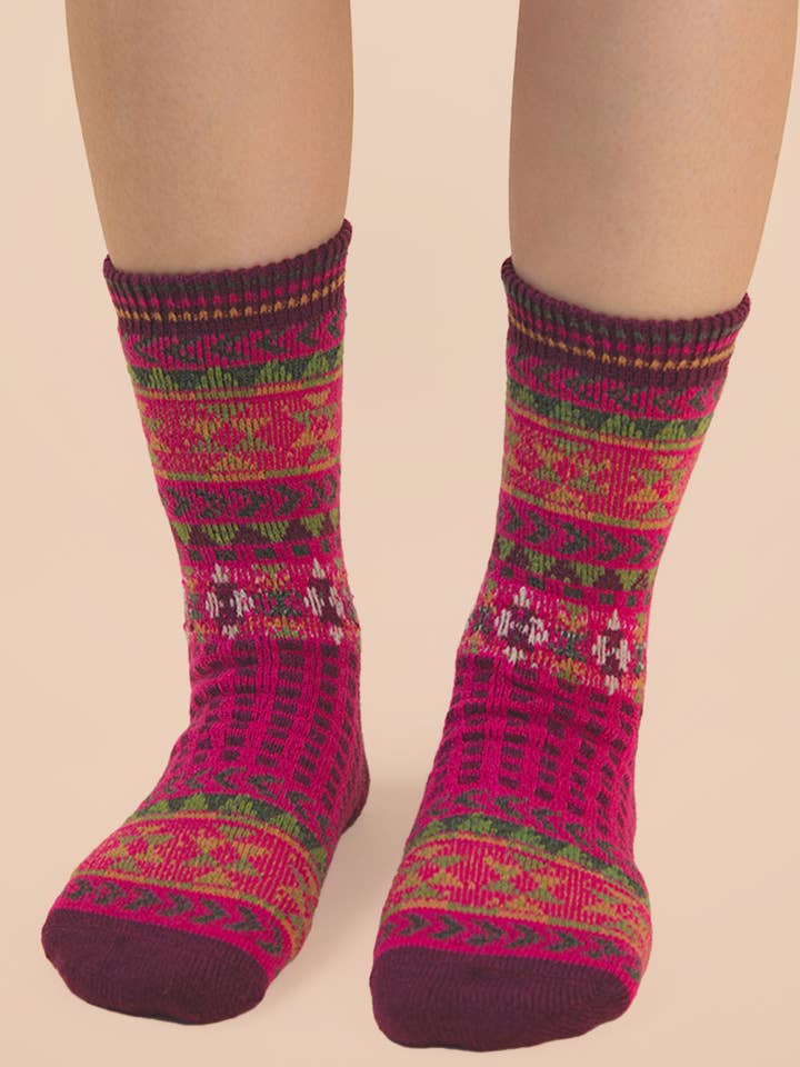 VERY J - Wholesale Socks - Women's - SC10026C - Geometric Graphic Crew Socks1
