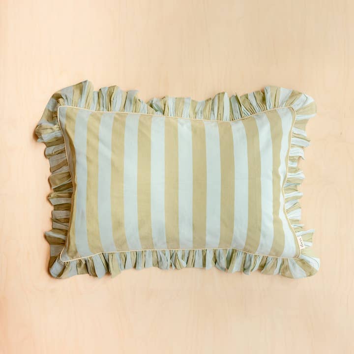 TBCo - Wholesale Bedding Set - Cotton Duvet Cover & Pillowcases Set in Mint Stripe3