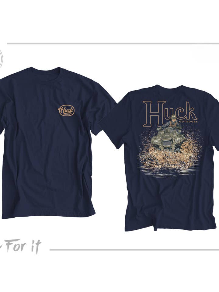 Huck Outdoors - Wholesale Screen Printed T-Shirt - Unisex - Mud Boggin'1