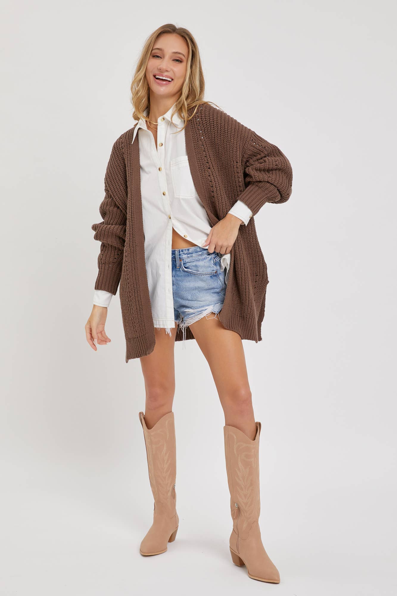 Sweet Lovely by Jen - Wholesale Cardigan - Women's - KNIT SWEATER CARDIGAN COMFORTABLE EFFORTLESS LOOK8