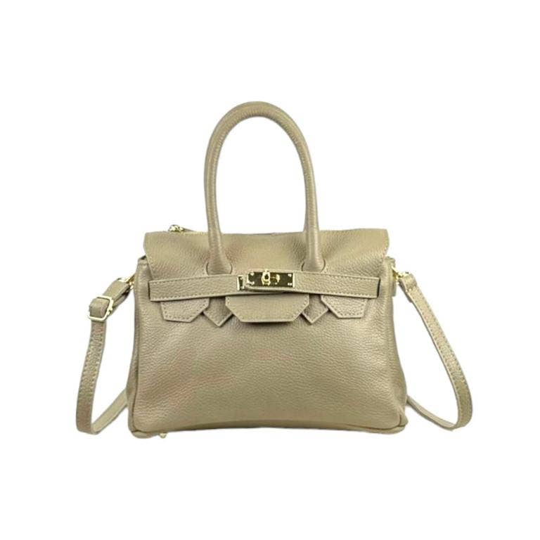 Chenson & Gorett - Wholesale Handtas met handvat - Dames - Dames handtas van Italiaans leer met decoratief voorpaneel11