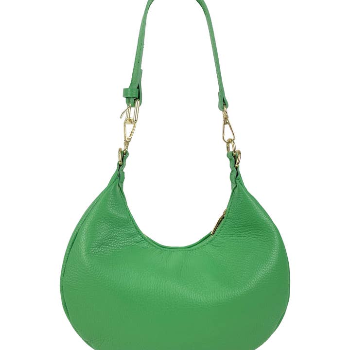 Florence Leather - Wholesale Shoulder Bag - Women's - Crescent-shaped leather shoulder bag