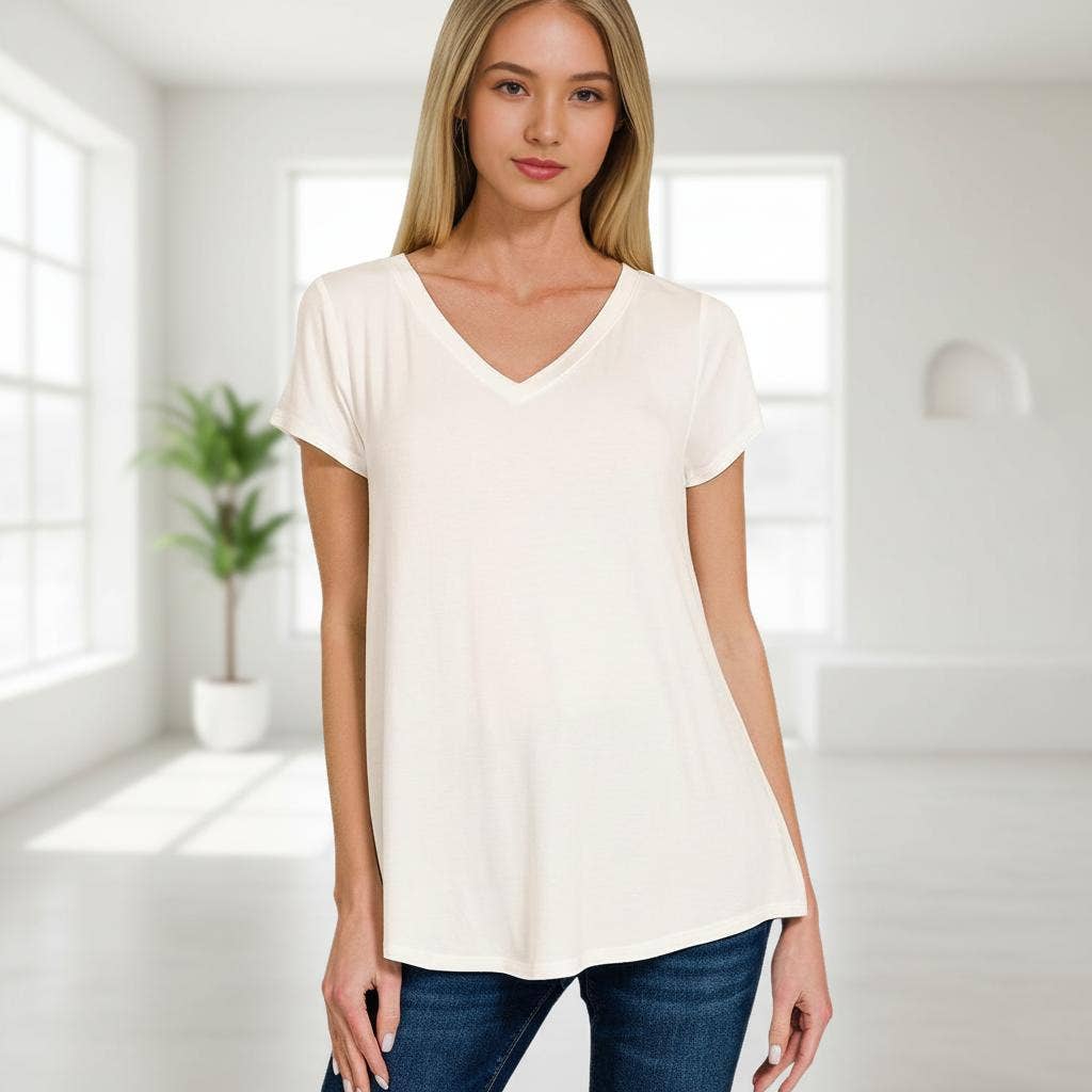 42POPS – wholesale Knit top – Women's – `.Short Sleeve Rayon Jersey Tee15