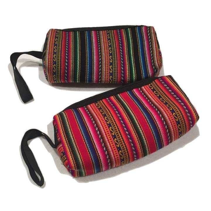 Manta Cylinder Cone Bag Make Up Personal Items Lined Zipper for wholesale by Sanyork Fair Trade