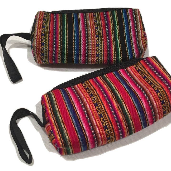 Sanyork Fair Trade - Wholesale Makeup/Cosmetic Bag - Manta Cylinder Cone Bag Make Up Personal Items Lined Zipper0