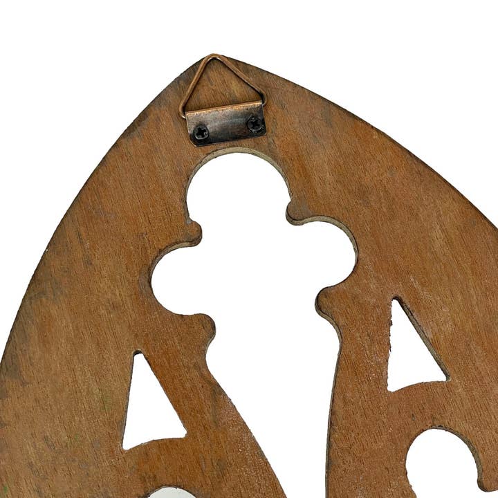 Zeckos - Wholesale Wall Accent - Set of 2 Washed Wood Gothic Arch Window Frame Wall Hangings 8