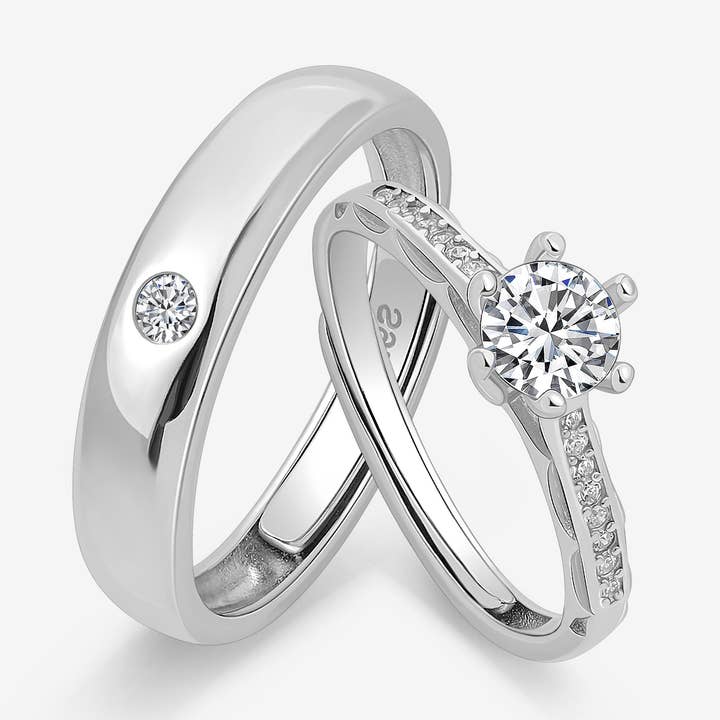 Enduring Spark Couples' Rings for wholesale by Meissa Jewelry