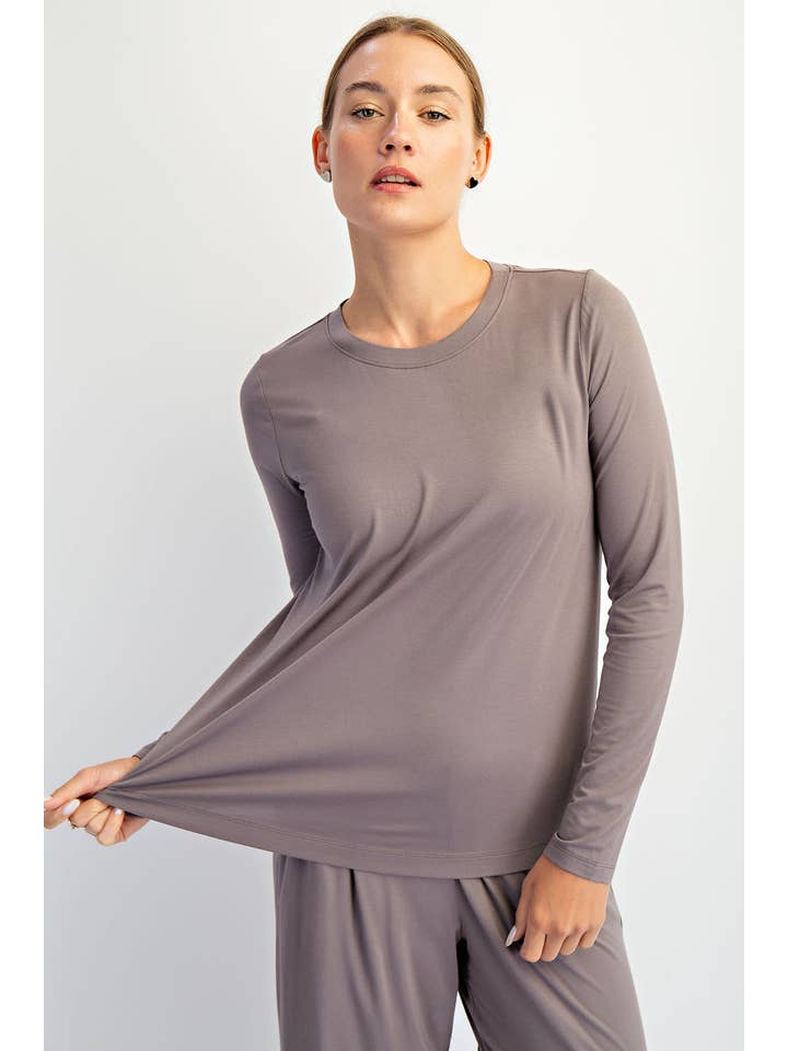 Rae Mode - Wholesale Lounge Top - Women's - VISCOSE MODAL LONG SLEEVE TOP12