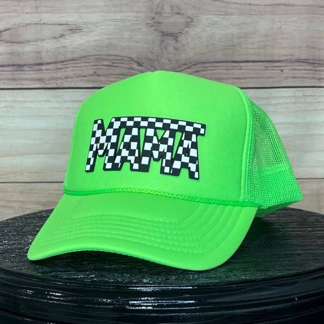LC Elizabeth - Wholesale Trucker Hat - Women's - Mama Checker Patch | LC Elizabeth Original | Custom Patch Trucker Hat