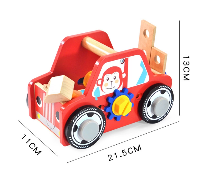 ACOOL TOY - Vente Voiture/camion miniature – enfant - Voiture à outils en bois AC66361